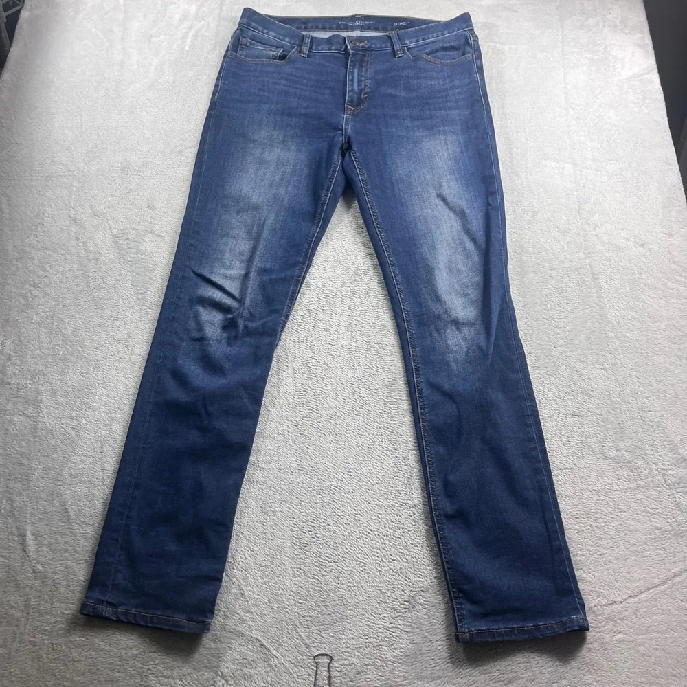 Banana Republic Traveler Jeans Mens 34x34 Slim‎ Fit Blue Denim Pants Medium Wash